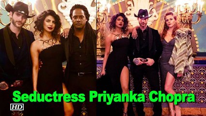 Seductress Priyanka Chopra in Black slit dress
