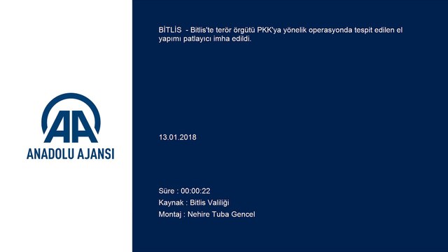 El yapımı patlayıcı imha edildi - BİTLİS