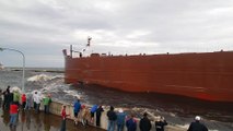 Giant ship going under the Lift Bridge in Duluth, MN Paul R. Tregurtha