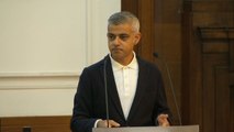 Pro-Trump, pro-Brexit hecklers demand Sadiq Khan is arrested.