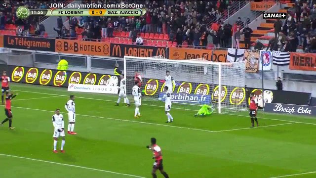 Pierre Yves Hamel Goal HD - Lorient 1 - 0 GFC Ajaccio - 13.01.2018 (Full Replay)
