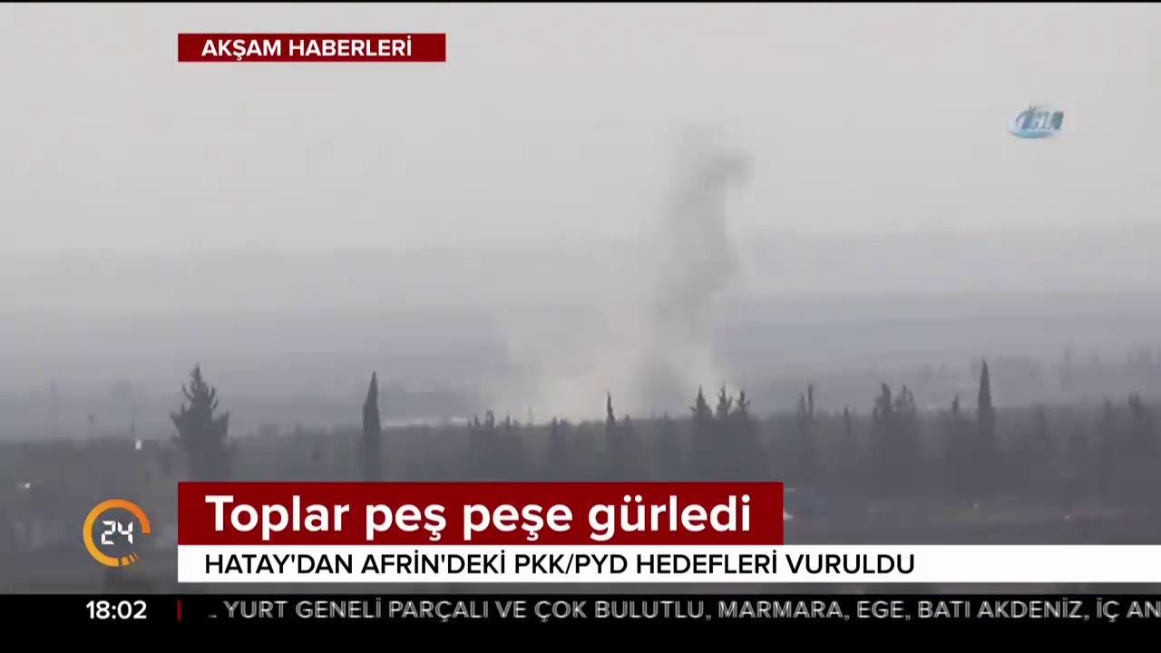 Toplar peş peşe gürledi