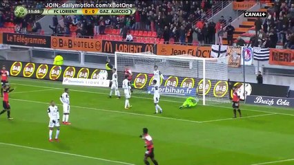 Lorient 1 - 0 GFC Ajaccio But Pierre Yves Hamel Goal HD - - 13.01.2018