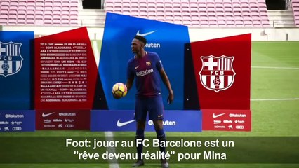 Jouer au FC Barcelone est un "rêve devenu réalité" pour Mina