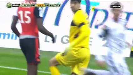 Résumé Lorient 4 - 1 GFC Ajaccio but David Gomis Goal HD