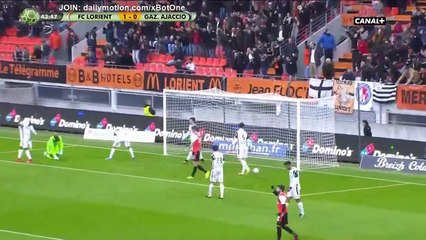 Résumé Lorient 2 - 0 GFC Ajaccio but Denis Bouanga Goal HD -