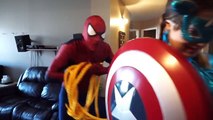 Spiderman, Frozen Elsa & Captain america girl VS Joker! Superhero Fun in real life! | Superheroes | Spiderman | Superman | Frozen Elsa | Joker