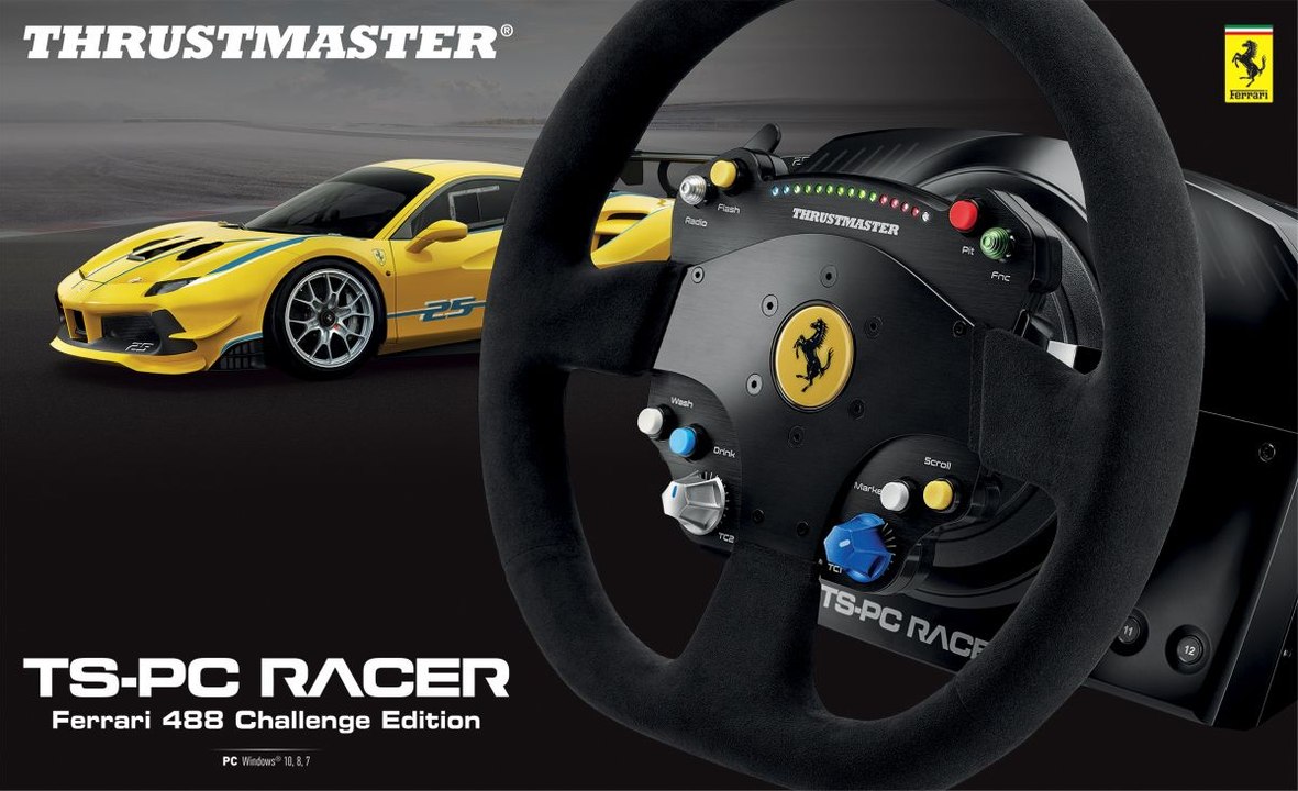 Thrustmaster Announces New Racing Wheel TS-PC Racer Ferrari 488 Challenge Edition