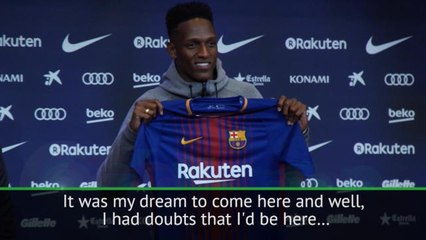 Yerry Mina delighted to complete 'dream Barca move'