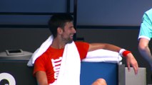 Open d'Australie 2018 - Novak Djokovic à l'entrainement à Melbourne