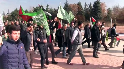 ABD'nin Kudüs kararına tepki için yürüyor - KONYA