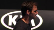 Open d'Australie 2018 - Roger Federer à l'entrainement à Melbourne