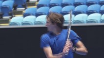 Open d'Australie 2018 - Alexandre Zverev à l'entrainement à Melbourne