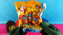 Lego Ninjago Play-Doh Surprise Eggs Cole Lloyd Jay Kai Zane Sensei Wu