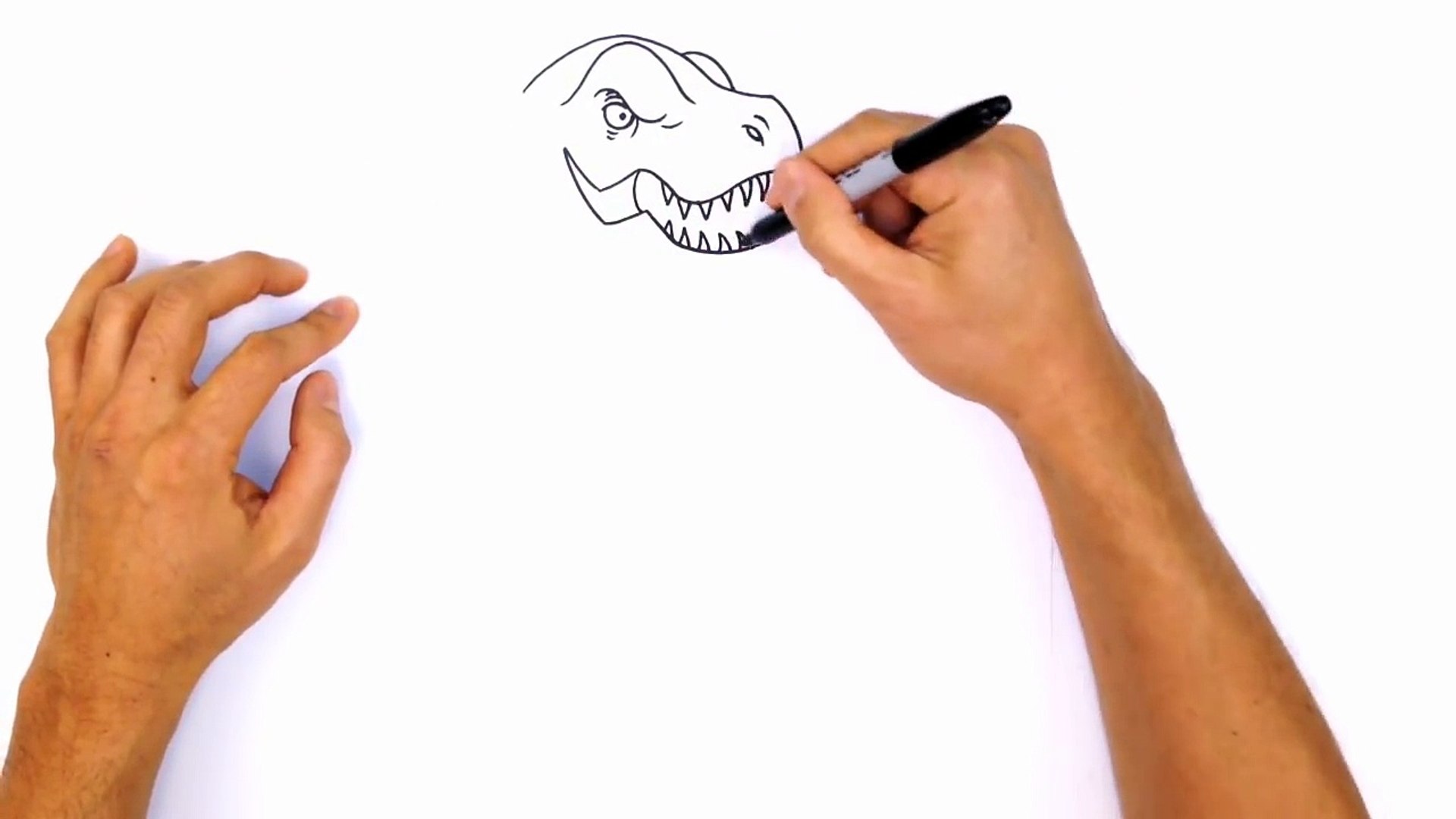 Drawing t-rex, jurassic park 