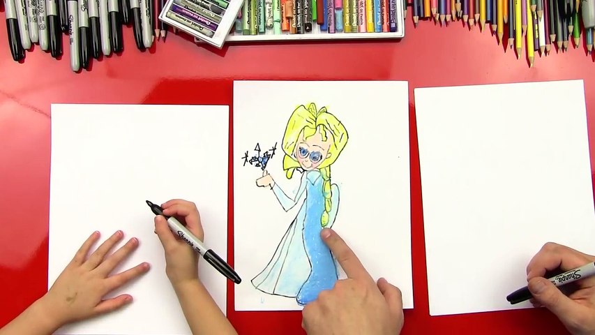 how to draw little anna from frozen