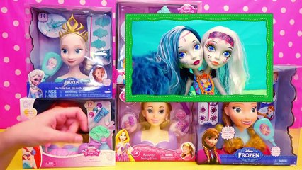 下载视频: Juguetes en español - Peinados para princesas de Disney Ariel, Rapunzel, Anna, Elsa y Cenicienta