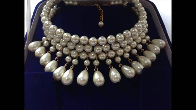 DIY beaded necklace | jewelry making | How to make necklace | pearl jewelry