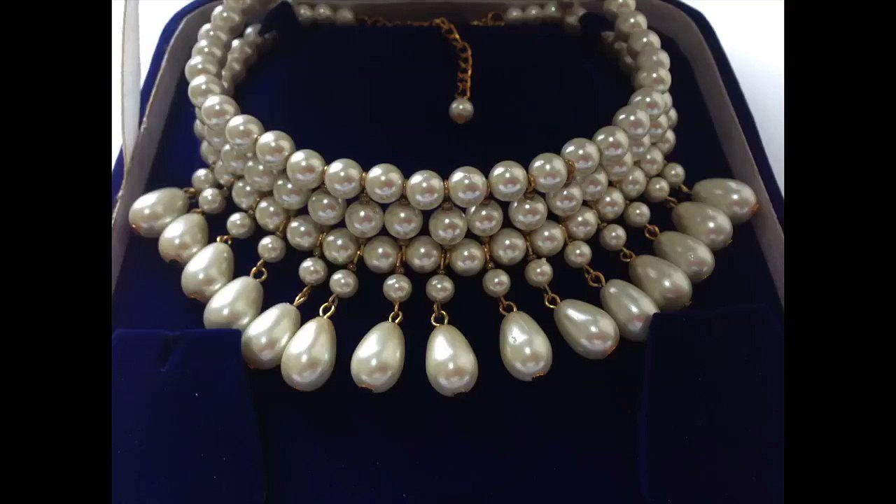 DIY beaded necklace | jewelry making | How to make necklace | pearl jewelry