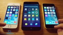 Meizu MX3 vs iPhone 5S vs iPhone 5C: обзор-сравнение (review & comparison)