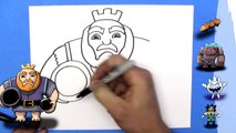 How To Draw the Royal Giant from Clash Royale - EASY- Step By Step -
