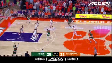 Miami vs. Clemson Basketball Highlights (2017-18)