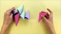 Blumen basteln mit Papier - Basteln mit Kindern. Einfache Origami Blume falten. DIY Muttertag