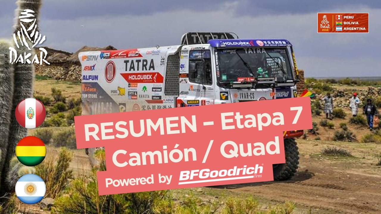 Resumen - Camiones/Cuadriciclos - Etapa 7 (La Paz / Uyuni) - Dakar 2018
