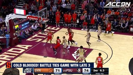 Syracuse's Tyus Battle Drills Clutch 3 To Send Game To Overtime vs. FSU