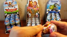 72 Kinder Surprise Eggs Unwrapping! Masha and The Bear! Planes! Monsters University