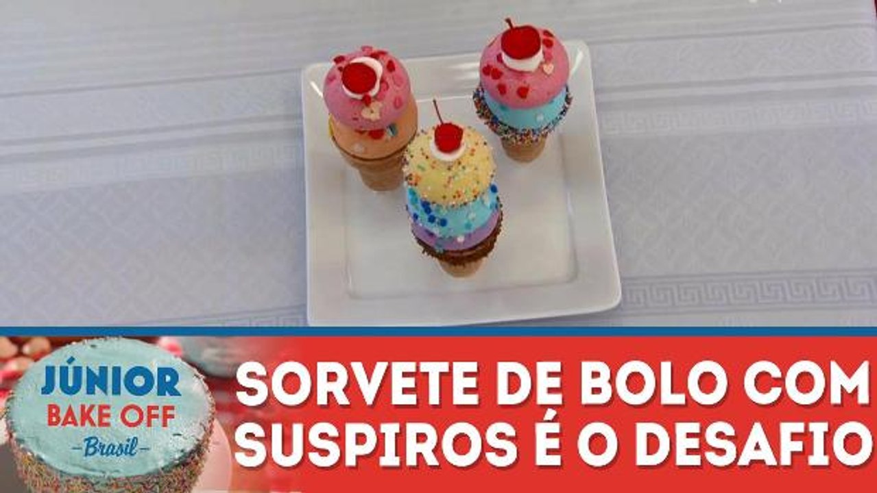 Sorvete de bolo com suspiro é o desafio técnico