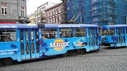 Prague trams at I.P. Pavlova