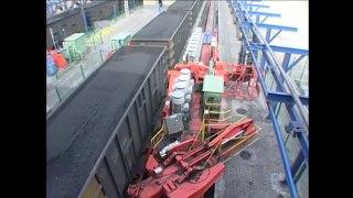 World Amazing Modern Intelligent Technology Machines Unloading Coal Train Rotary Dumper Operation