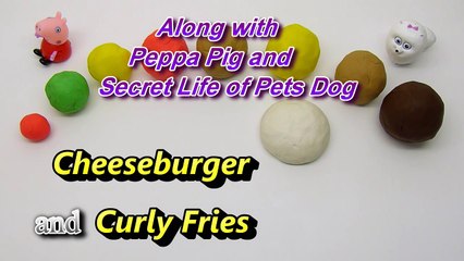 Download Video: Play Doh CHEESEBURGER and FRIES along Peppa Pig and Secret Life Of Pets GIDGET