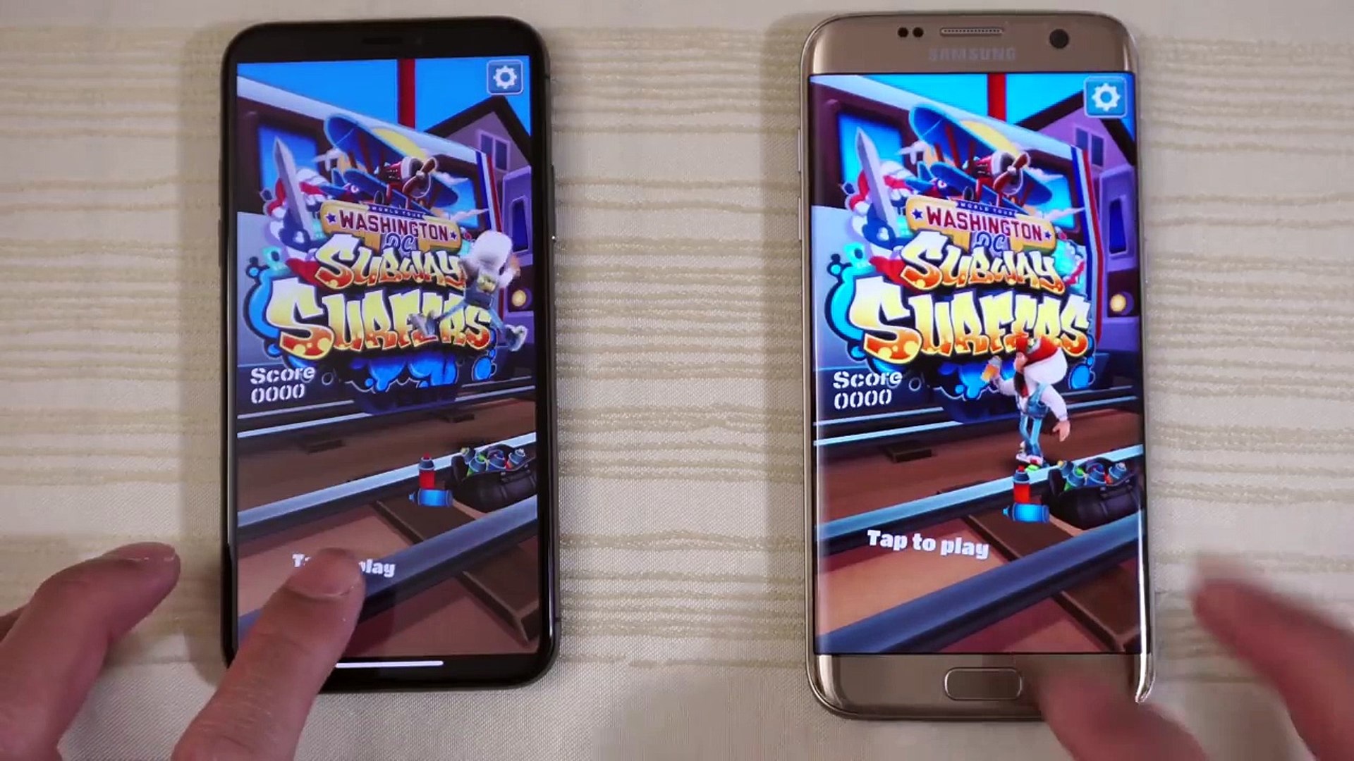 ⁣iPhone X vs S7 Edge - Speed Test!