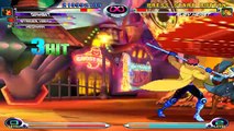 Marvel vs Capcom 2 Arcade Mode Gameplay (Gambit-Megaman-Strider Hiryu)