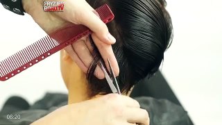 Krótkie strzyżenie z grzywką długie. HOW TO: short haircut FryzjerRoku.tv