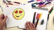 How to Draw a Happy Face Emoji - Emoticon with Hearts - Art for Kids | BP