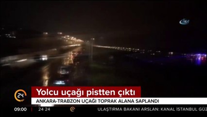 Yolcu uçağı pistten çıktı