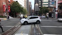 Driving Downtown - Hills Of San Francisco - San Francisco California USA