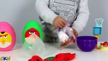 McDonalds Happy Meal Toys Angry Birds Play-Doh Surprise Eggs Opening Fun With Ckn Toys