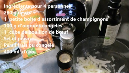 RIZ FORESTIER recette cookeo