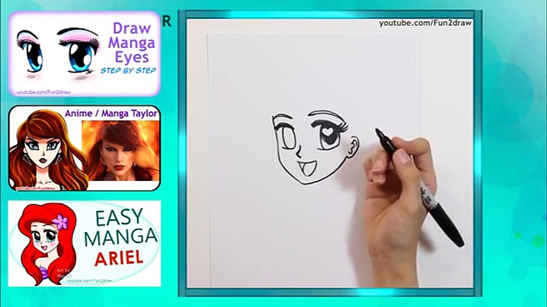 Featured image of post Easy Fun2Draw Eyes Then draw a large circle inside each of the almond shapes leaving some space between the bottom of the circles and the bottom of the shapes