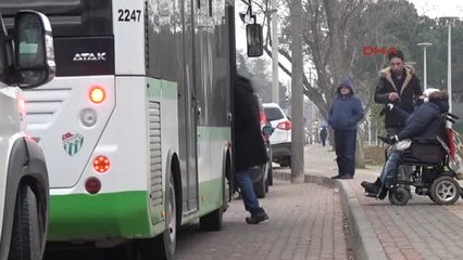 Bursa'da Engelli Kadının Özel Halk Otobüsüne Alınmayışı Böyle Görüntülendi
