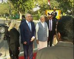 PM Narendra Modi, PM Netanyahu visit Teen Murti Memorial Delhi India