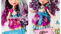 Ever After High Madeline Hatter Doll Hair Restyling Tutorial   How to Boil Wash & Curling