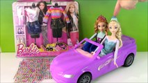 DIY Frozen Elsa Glam Car! How to make Car with Gem Stones! ANNA & ELSA barbie MAKEOVER!