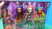 Monster High Fierce Rockers Dolls Catty Noir Toralei Clawdeen Venus Unboxing Toy Review