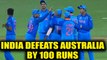 India beats Australia by 100 runs to wins first match in U-19 World cup | Oneindia News