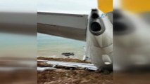 Pegasus Havayolları yetkilileri pistten çıkan uçakları ile ilgili Trabzon'a gelerek inceleme başlattı